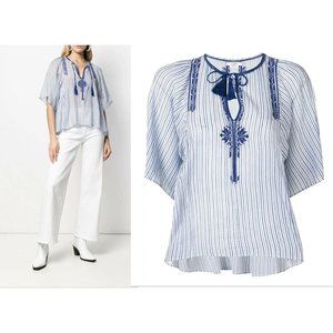 NEW etoile Isabel marant Joya striped blouse 38